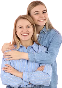 Mother and Daughter hugging