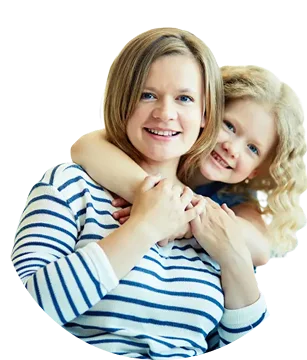 Potrait of a mother and daughter